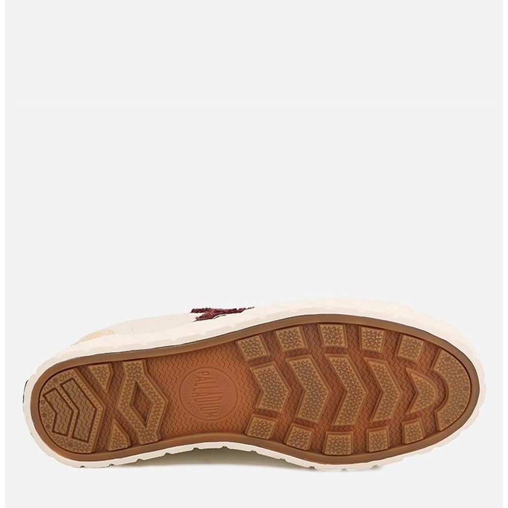 Palladium Womens Ace Lo Mix Leather Shoes In Sand