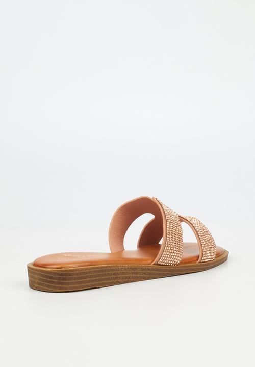 Butterfly Feet Ladies Jacey 1 Rose Gold Sandals