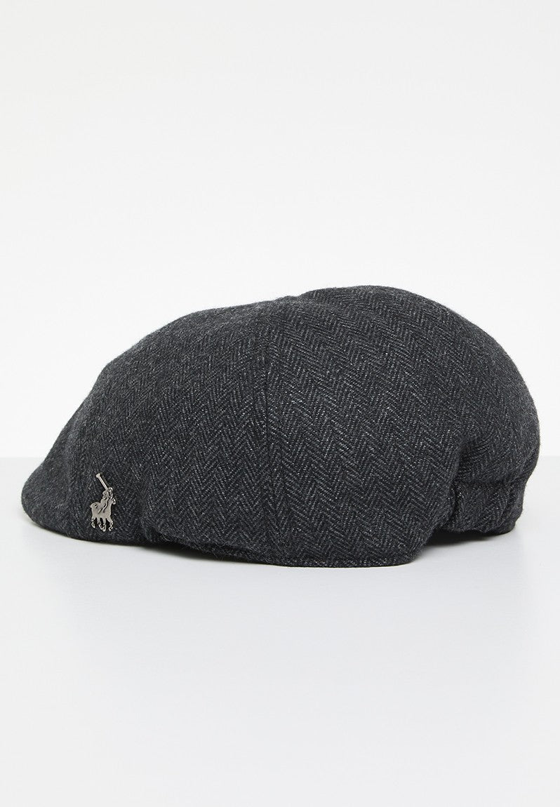 Polo Herringbone Ivy Cap Black