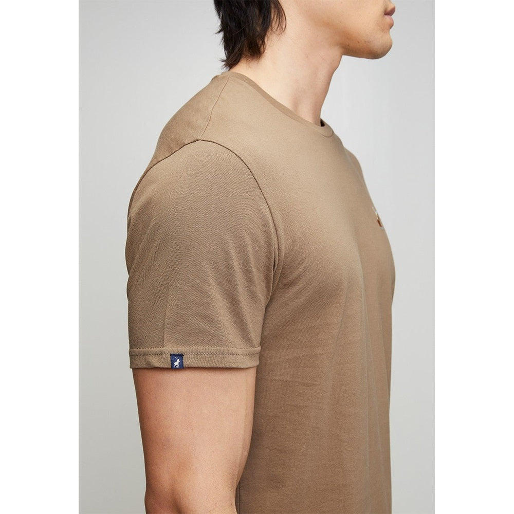 Polo Mens Essential Crew Neck Short Sleeves T-Shirt In Taupe