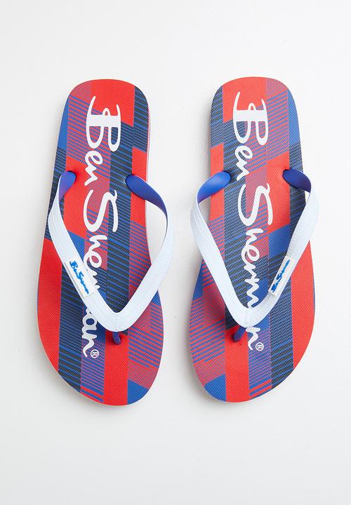 Ben Sherman Check Sandals  Red