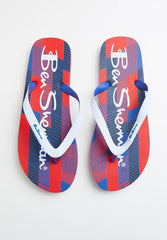 Ben Sherman Check Sandals  Red