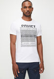 Soviet Mens Vivid Fashion T-Shirt In White