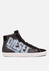 Diesel Y03234Pr400 Unisex S-Leroji Mid X Sneakers Black And White