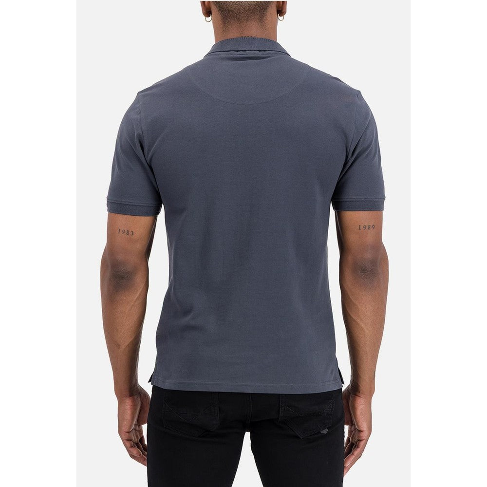 S.P.C.C Mens Mullen Short Sleeves Golfer In Dark Grey