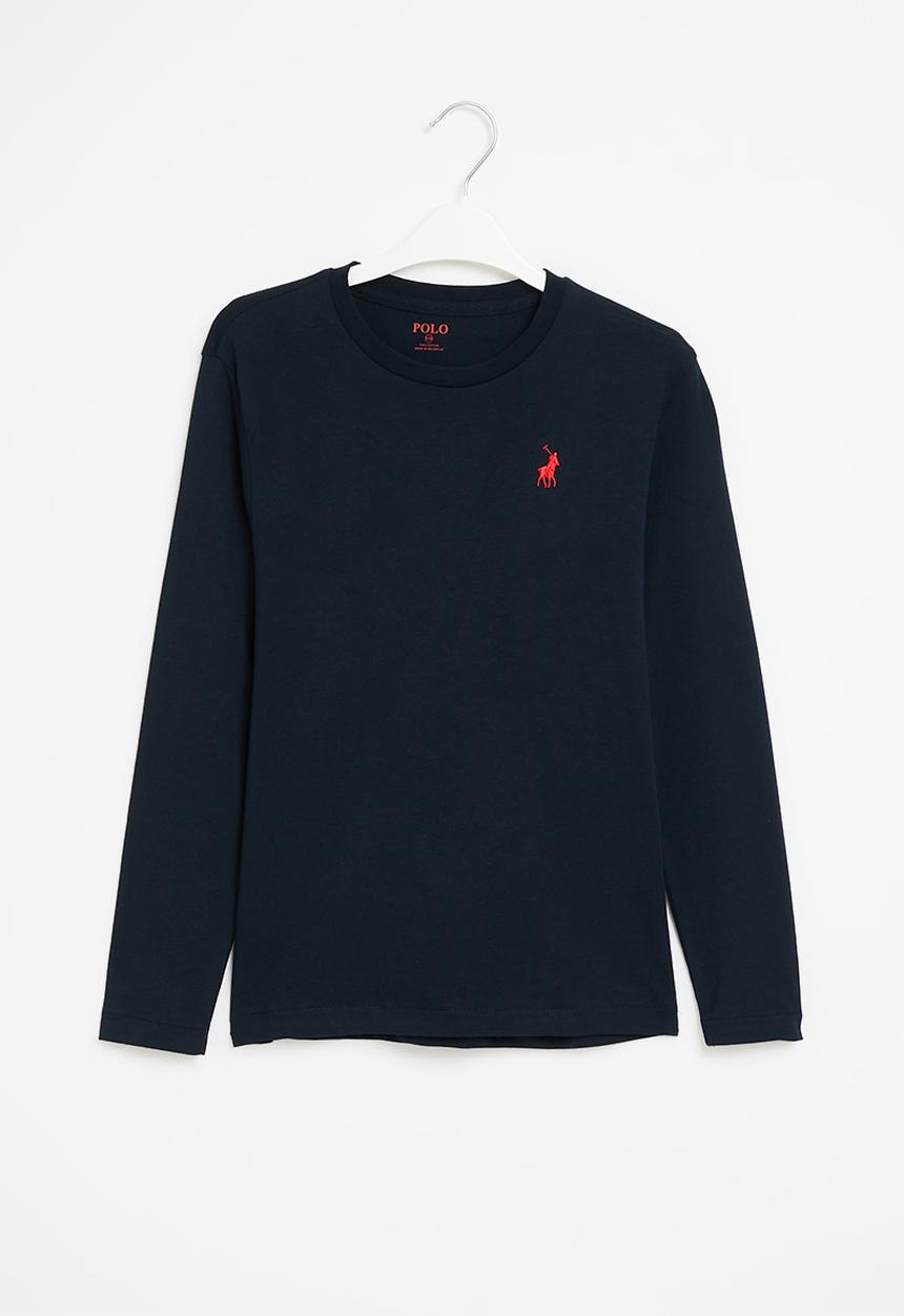 Polo Boys Ashton Long Sleeve T-Shirt In Navy