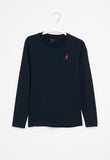 Polo Boys Ashton Long Sleeve T-Shirt In Navy
