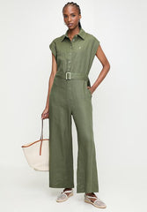 Polo Wmn Cally Ss Jumpsuit Olive