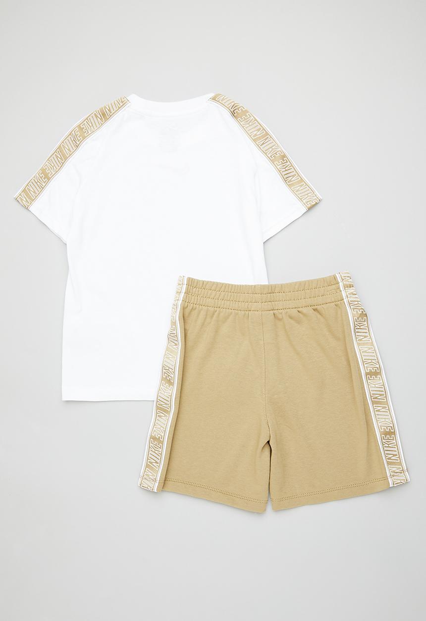 Nike Boys Poly Pack Knit Set In Beige