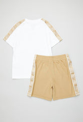 Nike Boys Poly Pack Knit Set In Beige