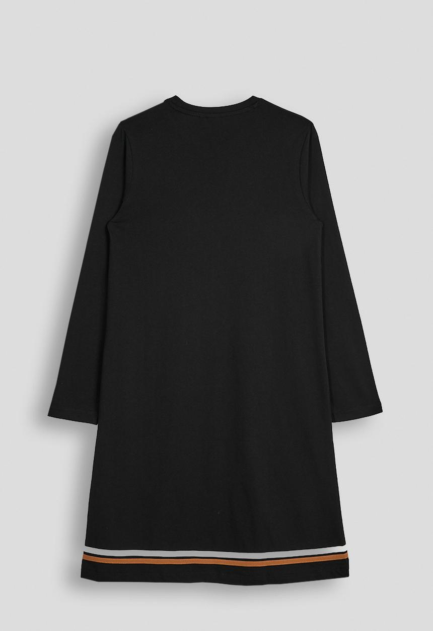 Polo Girls Emily Long Sleeves Dress Black