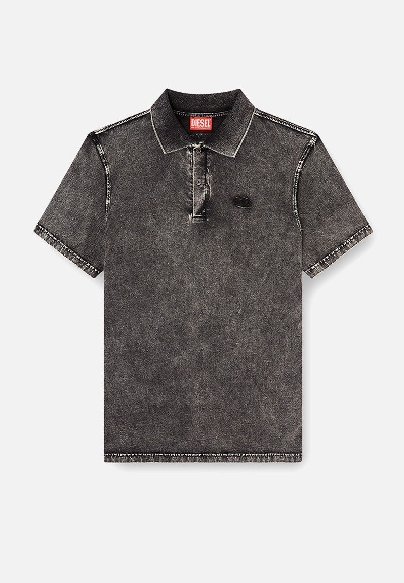 Diesel Mens T-Rejust-Nc-Den Polo Shirt 9Xx Black