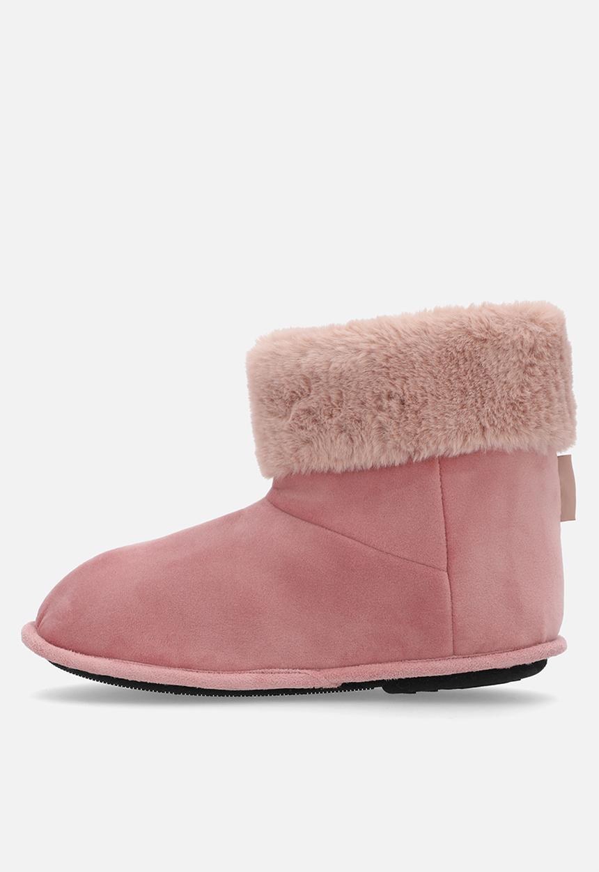 Hush Puppies Ladies Casa Slipper Boot In Pink