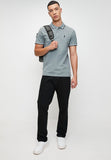 Polo Mens Tipped Short Sleeves Golfer Blue/Melange