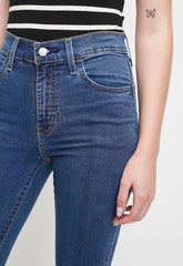 Levis Ladies Hirise Super Skinny Jeans In Dark Indigo