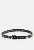 Sissy boy Womens Slimsy Belt In Black With Gold