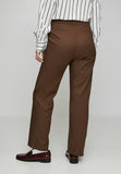 Stella Morgan Mid Waist Straight Leg Stretch In Chocolate