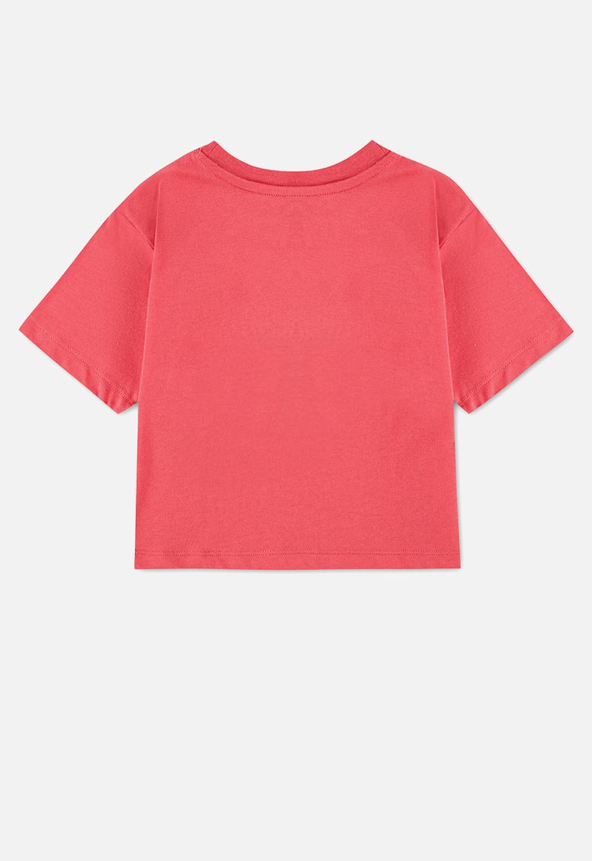 Converse Girls Dissected Chuck Patch T-Shirt In Cherry Balm
