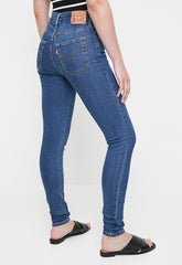 Levis Ladies Hirise Super Skinny Jeans In Dark Indigo
