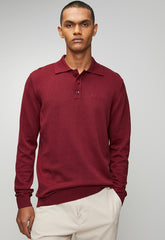 Ben Sherman Knit Sportshirt In Berry