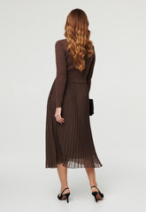 Izabel London Womens Combination Maxi Dress In Chocolate