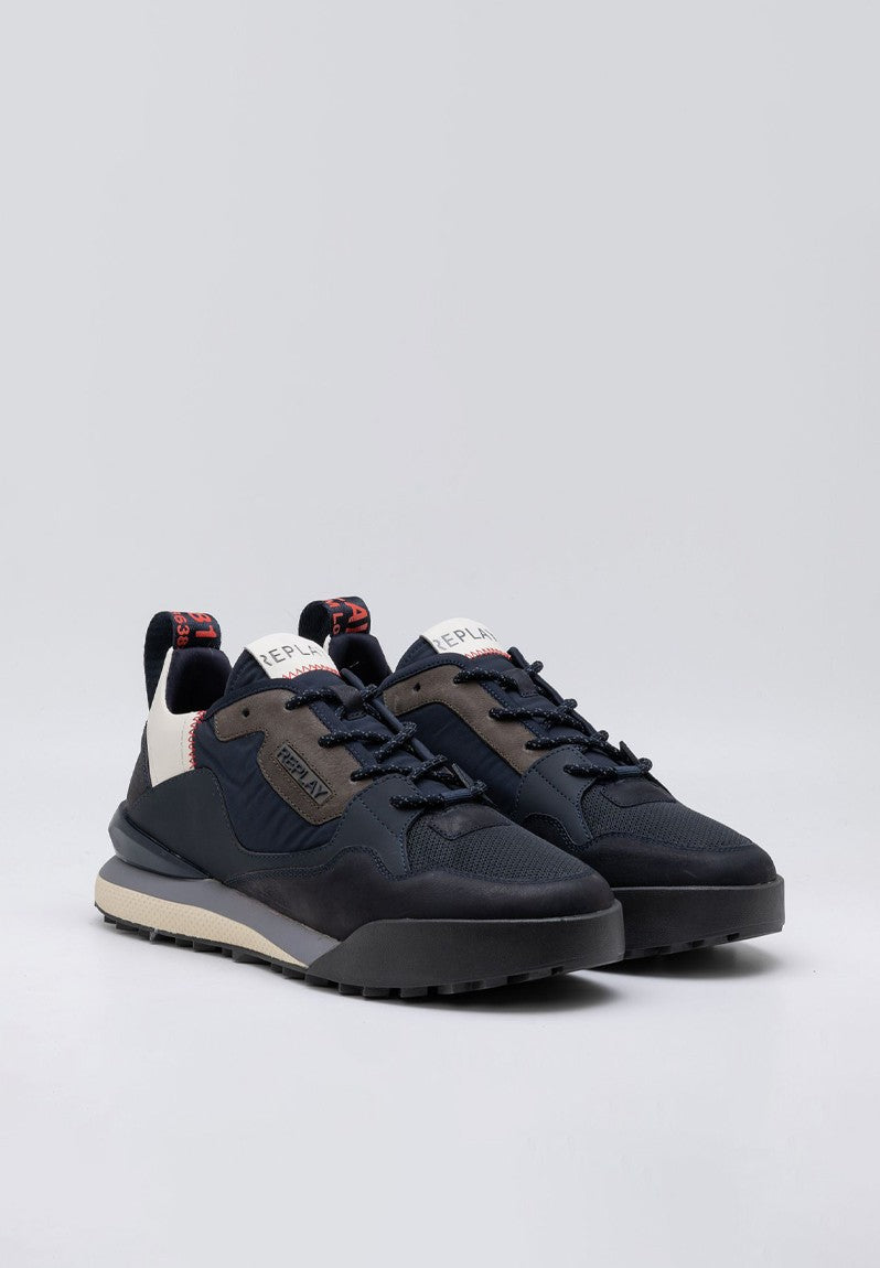 Replay Herensneakers met veters, 197dk grijs marineblauw, 42 EU Replay Herensneakers met veters, 197dk grijs marineblauw, 42 EU