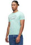 Guess A79000 Mns Ss Cn Box Logo Tee Blue