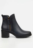 Butterfly Feet Ladies Noxer Navy ankle block heel boot
