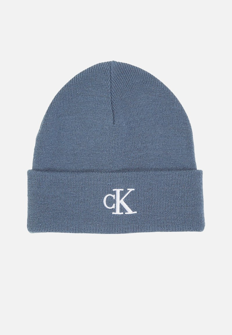 Calvin Klein Acc Monogram Embro Blue Beanie