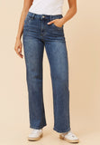 Stella Morgan High Waisted Wide Leg Jeans In Denim Dark