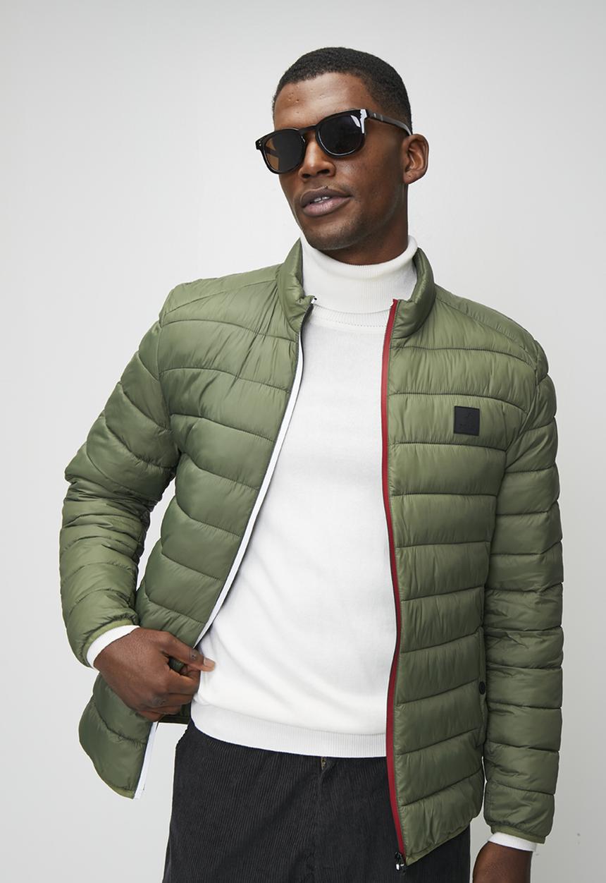 Polo Mens Quilted Puffer Jacket In Fatigue