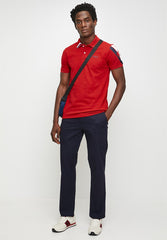 Polo Mens Sctive Sleeve Pony Short Sleeves Golfer Red