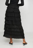 Stella Morgan Multi Layered Frill Detail A Line Mesh Skirt In Black