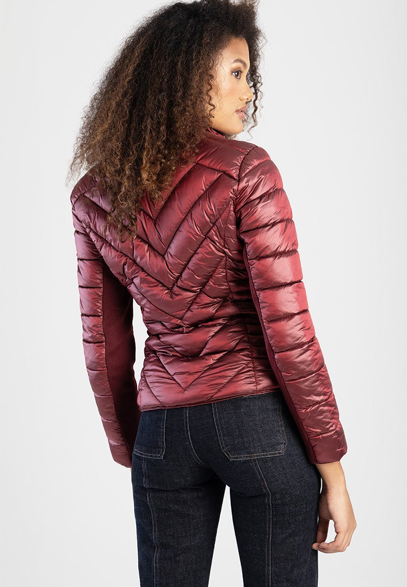 Sissyboy Cropped Burgandy Puffer Ravilla Jacket