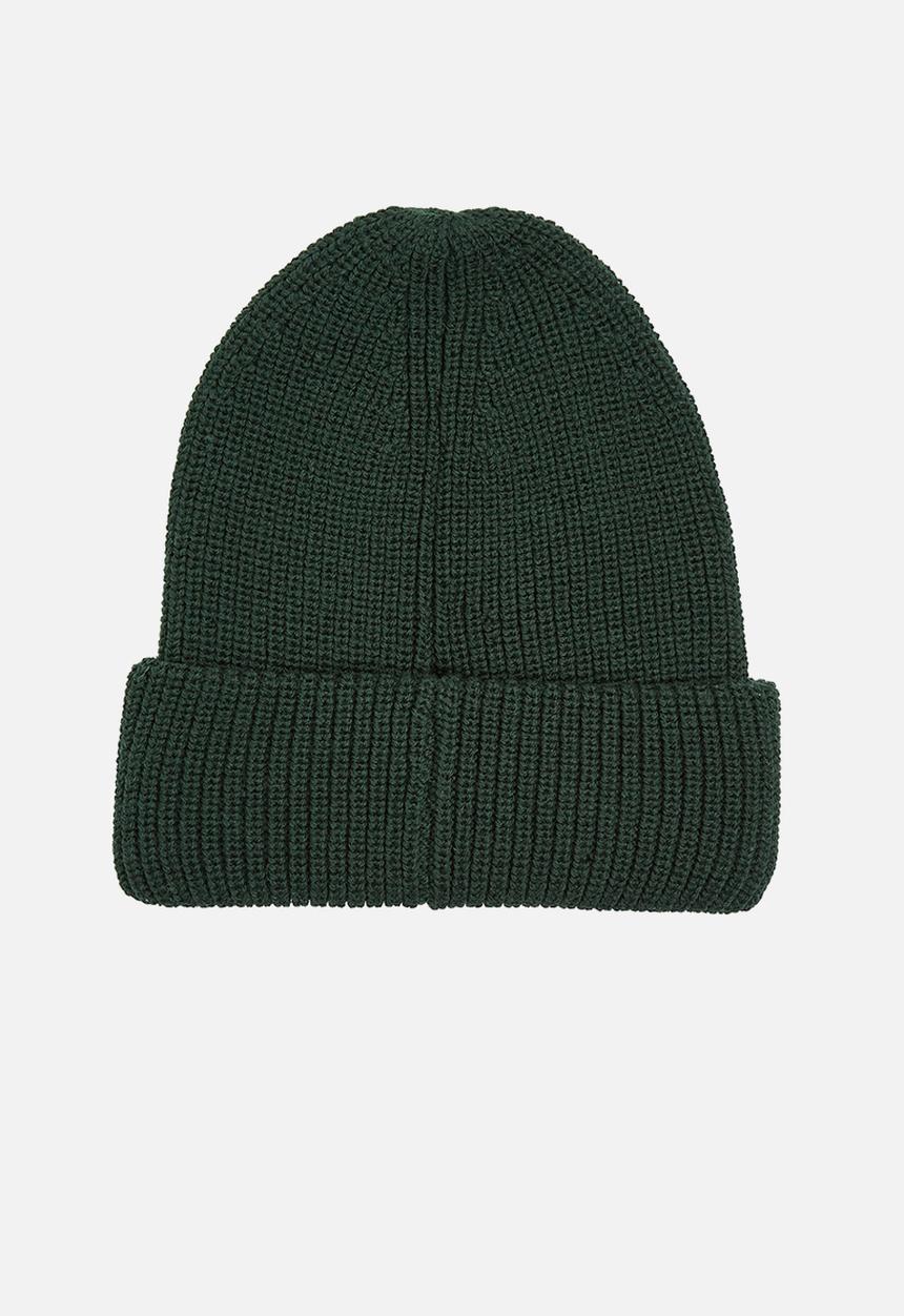 Calvin Klein Monologo Patch Beanie In Thyme