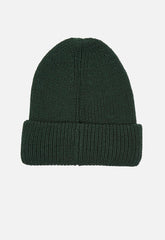 Calvin Klein Monologo Patch Beanie In Thyme
