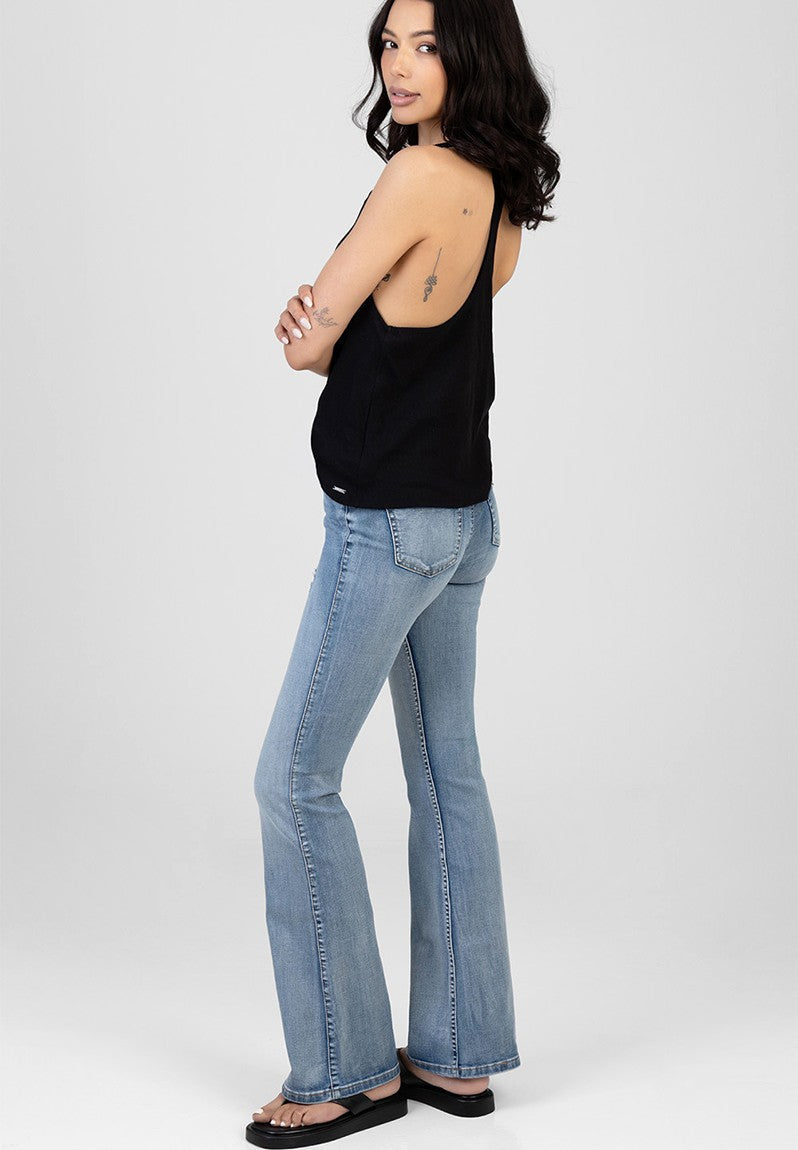 Sissy Boy Alyssa Bootleg Mid Waist Jeans In Medium Vintage