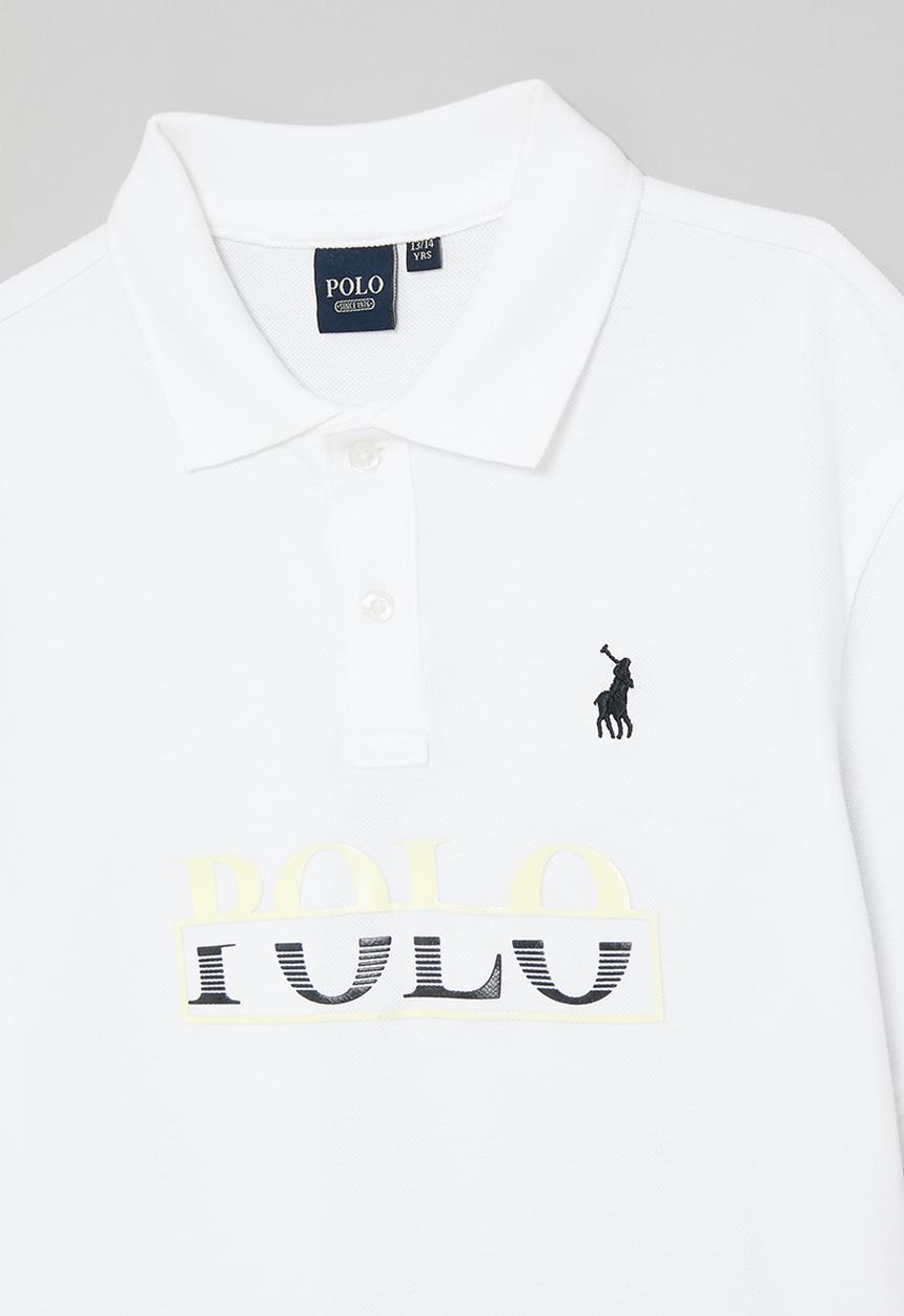 Polo Boys Layton Short Sleeve Golfer In White