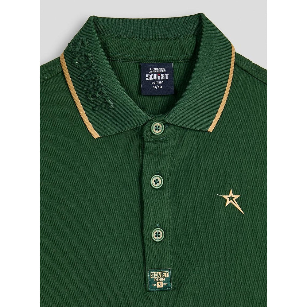 Soviet Boys Short Sleeves Fashion Golfer In Bottle Green