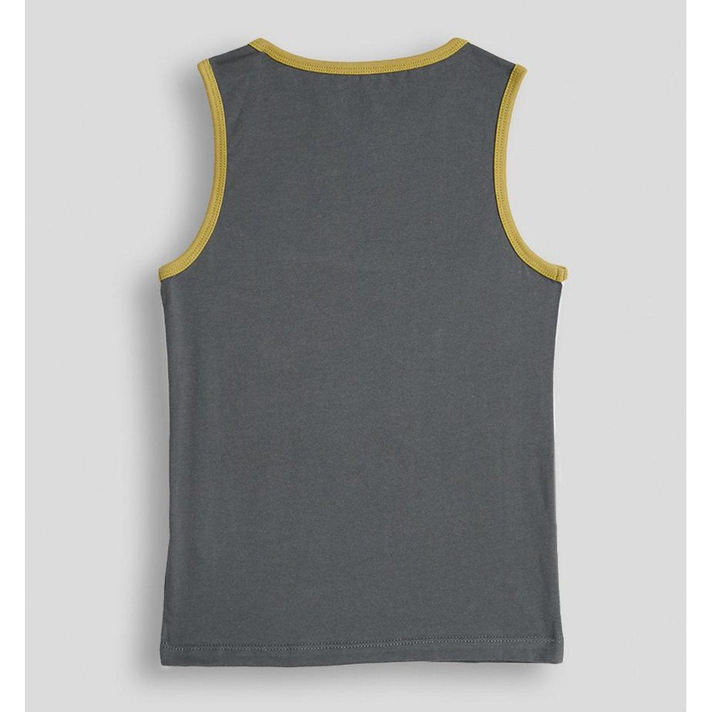 Polo Boys Jude Colour Blocked Sleeveless Vest In Gunmetal/Gold/White