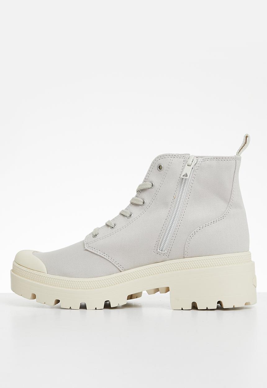 Palladium Womens Pallabase Twill Shoes In Moonstruck