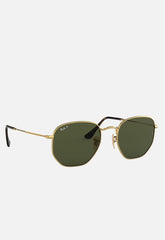 Ray-Ban Hexagonal Unisex Sunglasses In Gold
