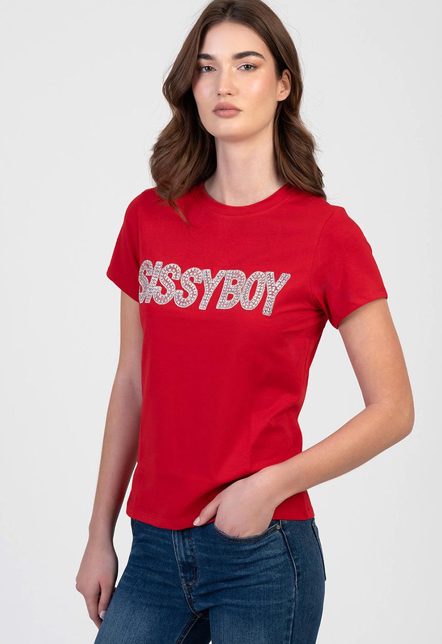 Sissy boy Ladies Radient Soul Regular T-Shirt In Red