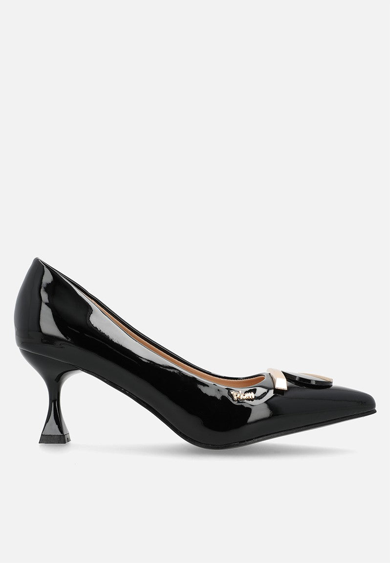 Plum Ladies Alma Heels In Black