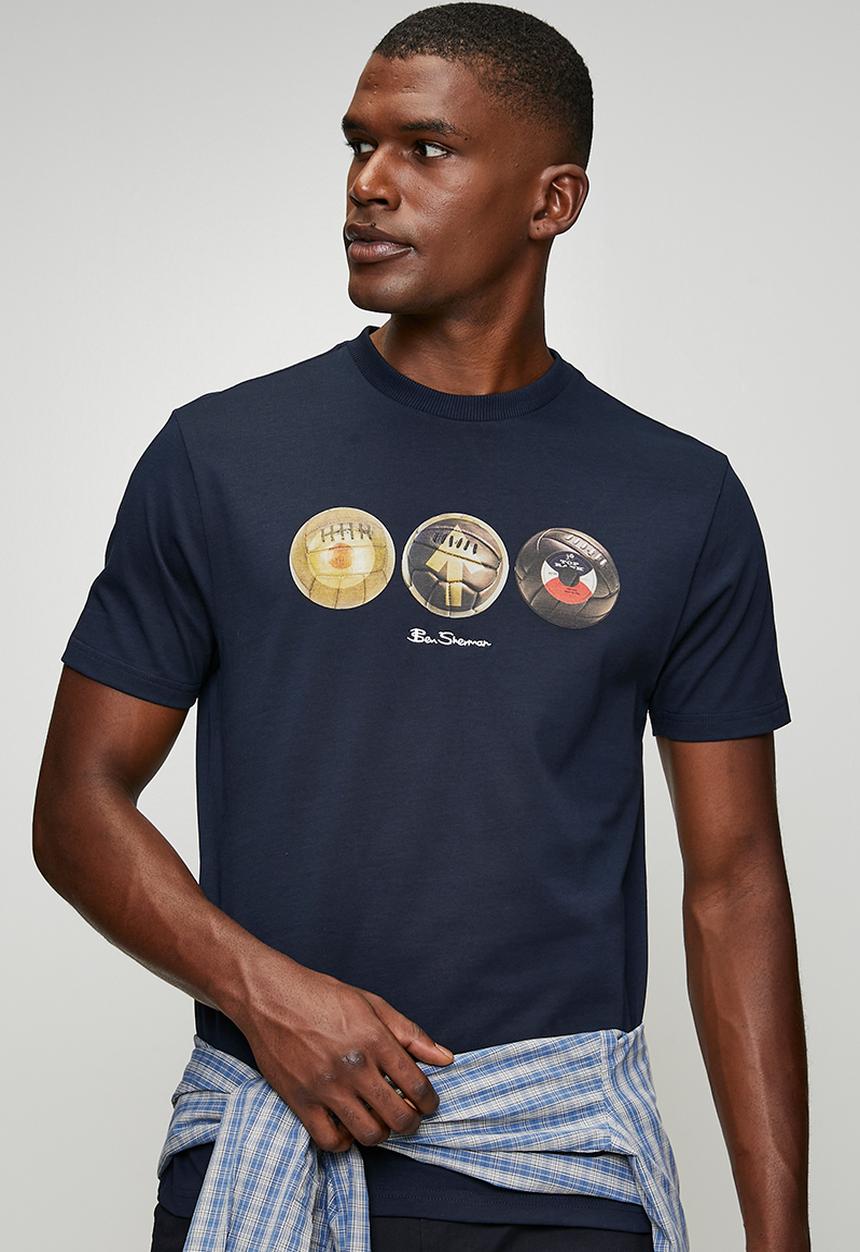 Ben Sherman Ball 260G T-Shirt Navy
