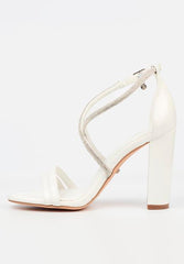 Miss Black Ladies Border 5 Heels White