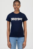 Sissy boy Ladies Star Girl Regular T-Shirt In Navy