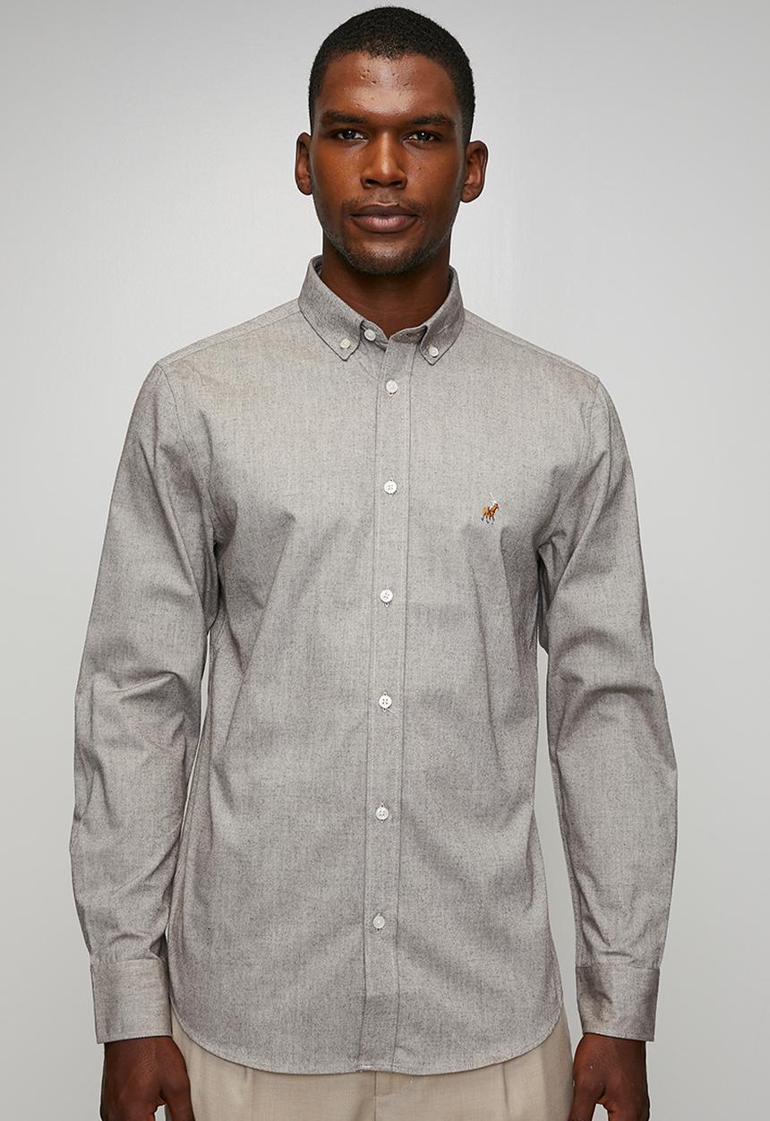 Polo Mens Oxford Iman Shirt In Brown