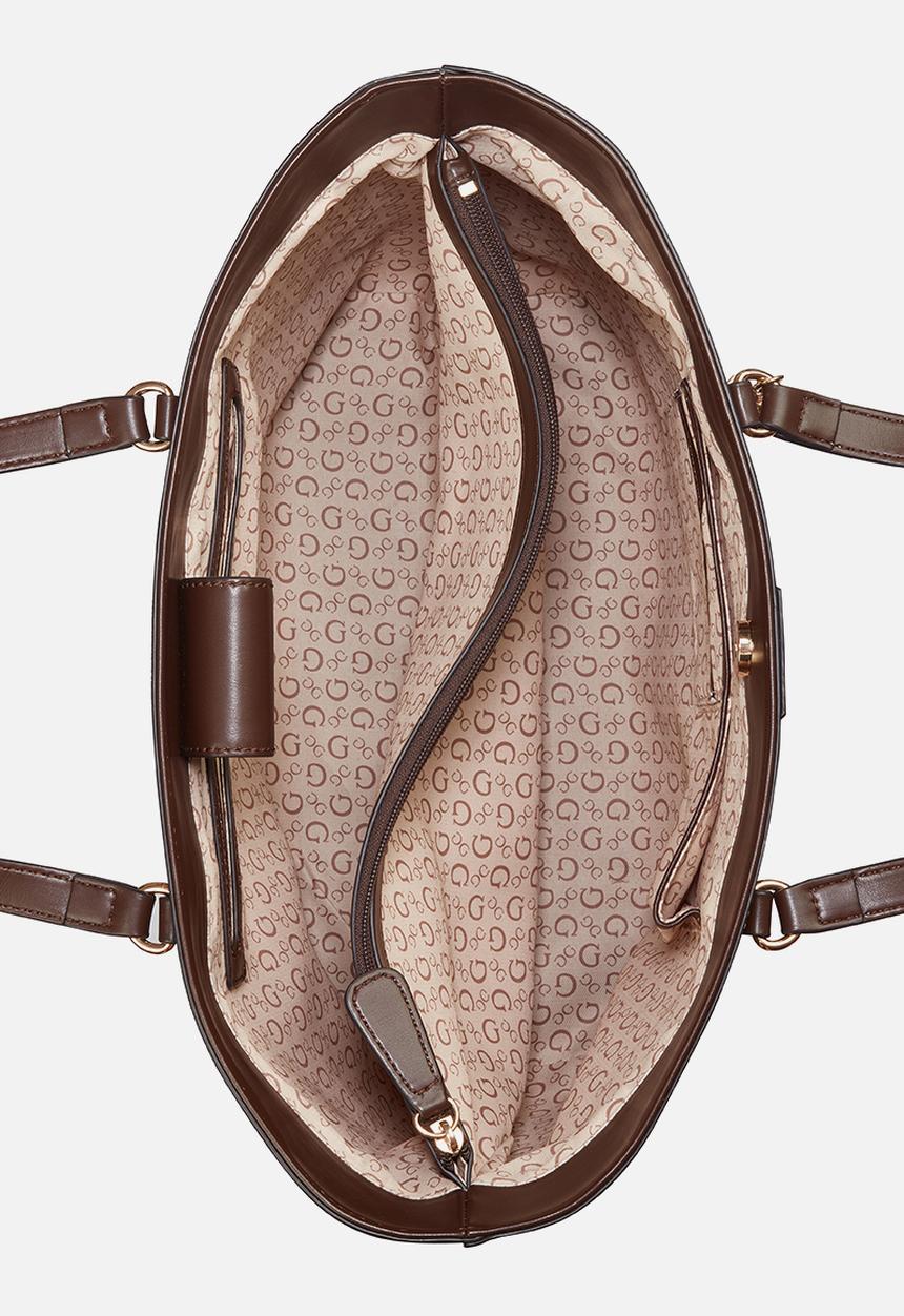 Guess Isabella Tote Bag In Walnut