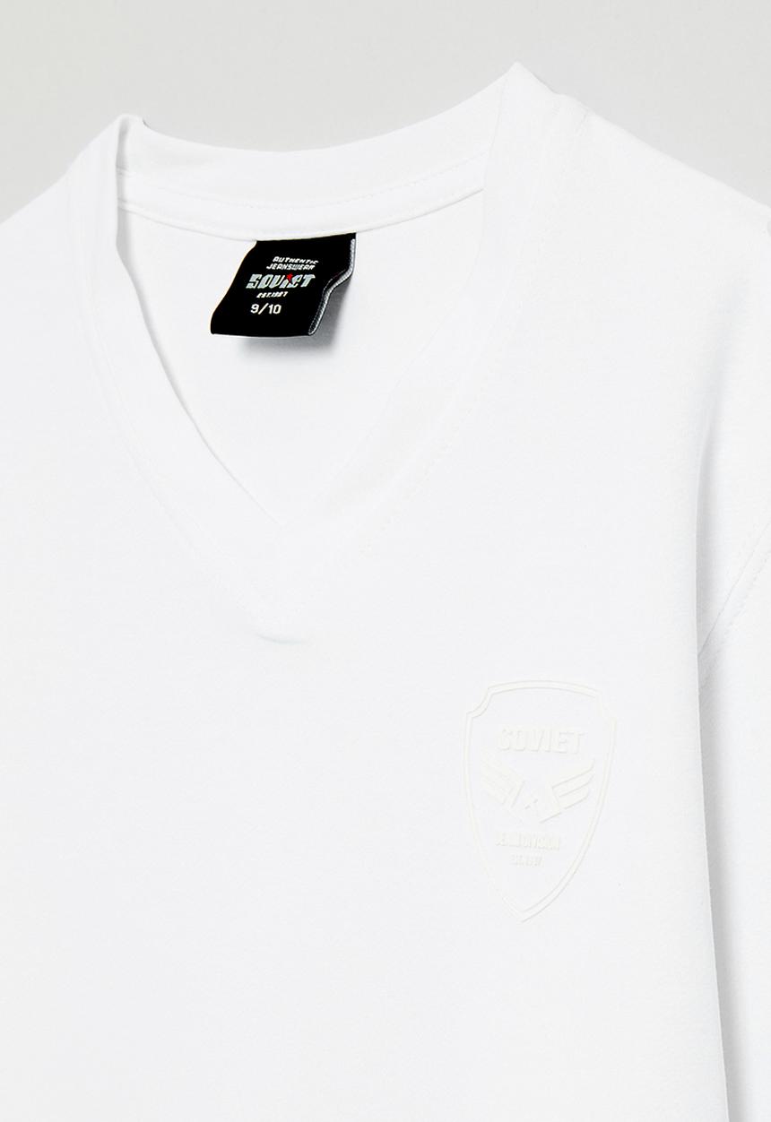 Soviet Boys Talon Long Sleeves V-Neck T-Shirt In White